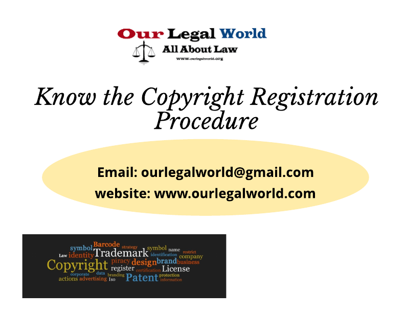 Copyright Registration Procedure Our Legal World