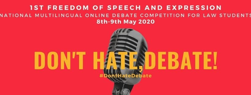 Don’t Hate, Debate: Freedom of Speech & Expression Multilingual Debate Competition by DU Students [May 8-9]: No Registration Fee, Register by May 3