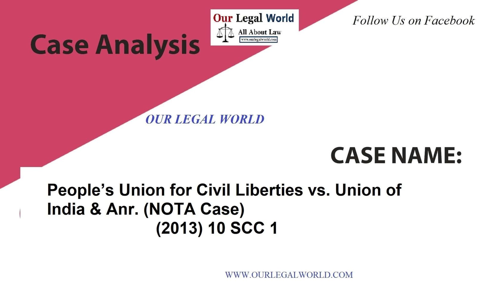 PUCL v. Union of India & anr. (NOTA CASE ) 2013- Our Legal World
