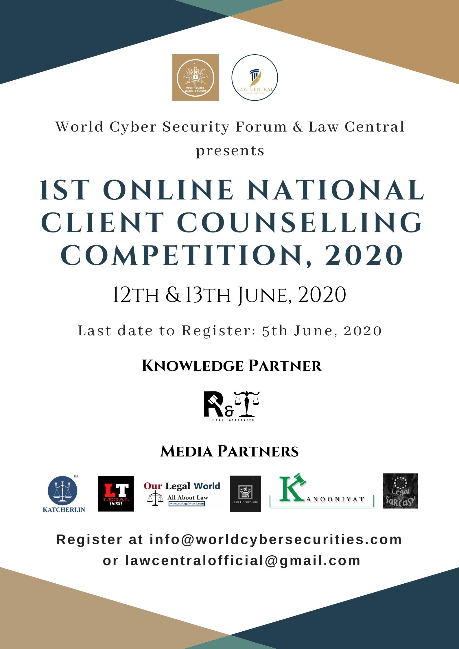 NATIONAL CLIENT COUNSELLING COMPETITION, 2020( Online) World Cyber Security Forum