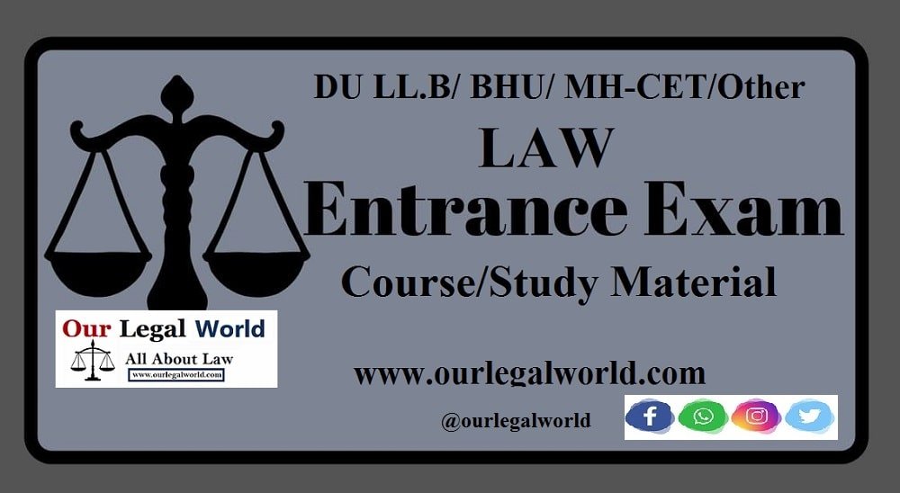 DU LLB and other Law Entrance Exam Preparation Study Material 2021(Online)