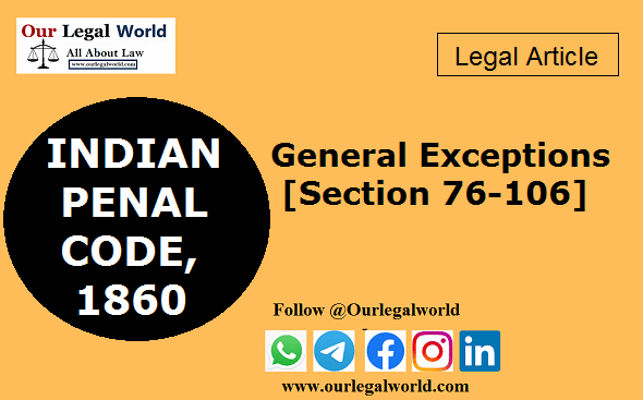 General Exceptions under IPC Section 76-106 Judiciary Notes