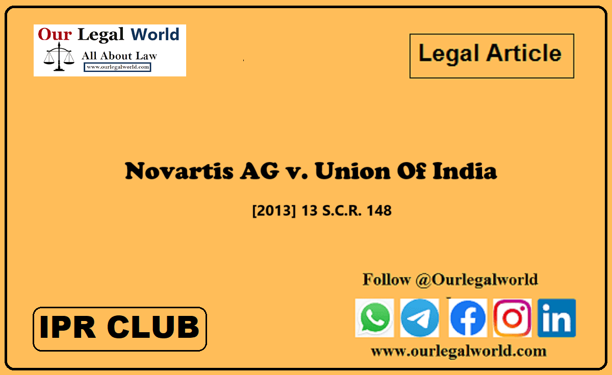 Novartis AG v. Union Of India